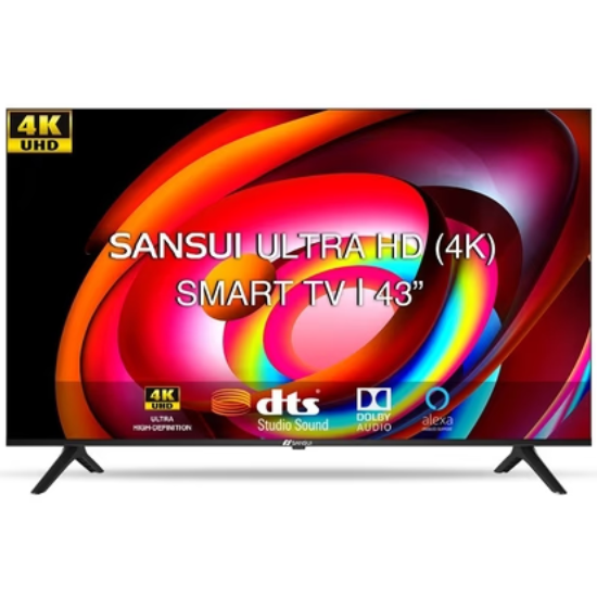 Sansui Prime Series 109 cm (43 inches) 4K Ultra HD Certified Android LED TV JSW43ASUHD (Mystique Black) (2022 Model) with Dolby Audio and DTS